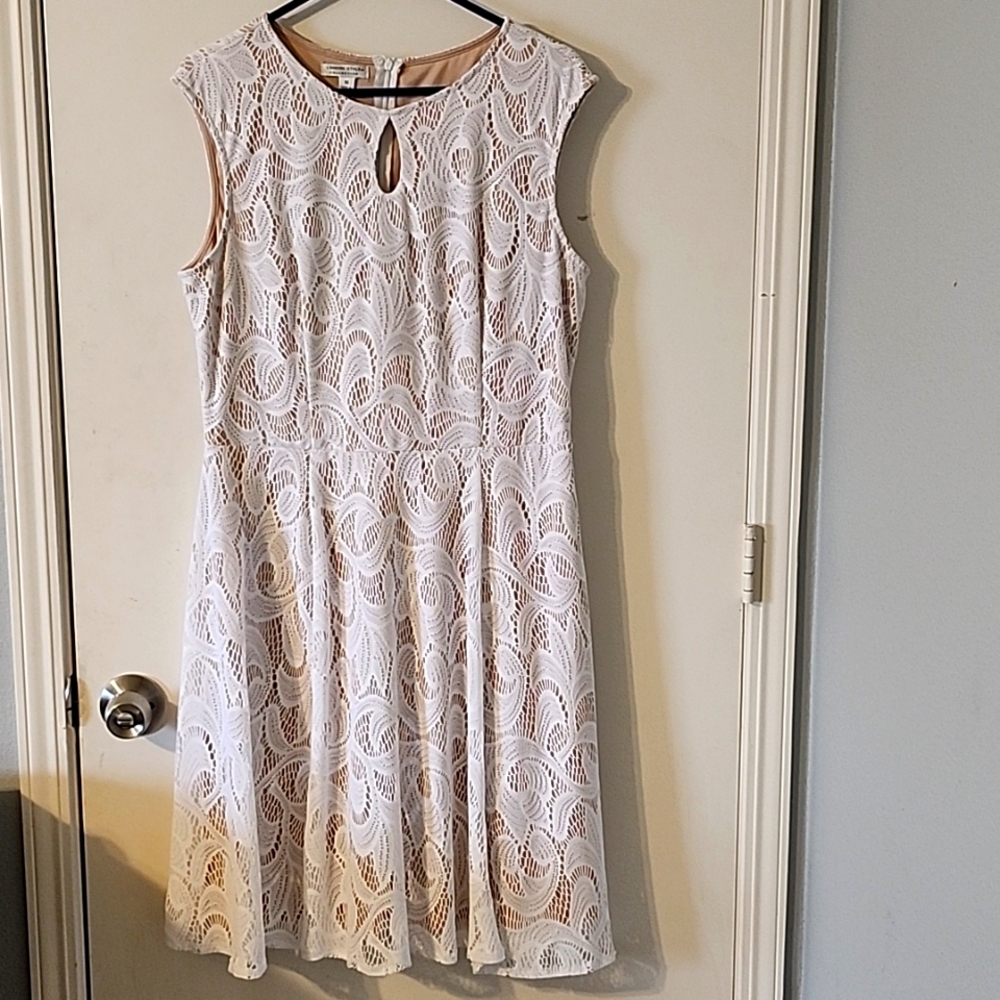 London Style collection Size 16 White Sleeveless Dress